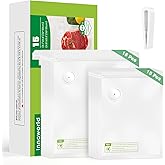 Innoworld Reusable Vacuum Sealer Bags for Food, 30 Small (8.7 x 11.8 in, 11.8 x 13.8 in) Food Storage Bags, Freezer, Microwave, Odor-Resistant, Leak-Proof, Fit with Compact Vacuum Sealers