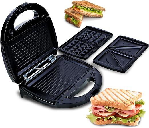 Machine A Gaufres Et Croques 3 En 1 Sandwich Maker Machine A