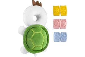 Mounting UP Baby Toddler Walker Head Protector Backpack Adjustable Wear Head Protection Safety Pad with 3 Pairs Knee Pads for