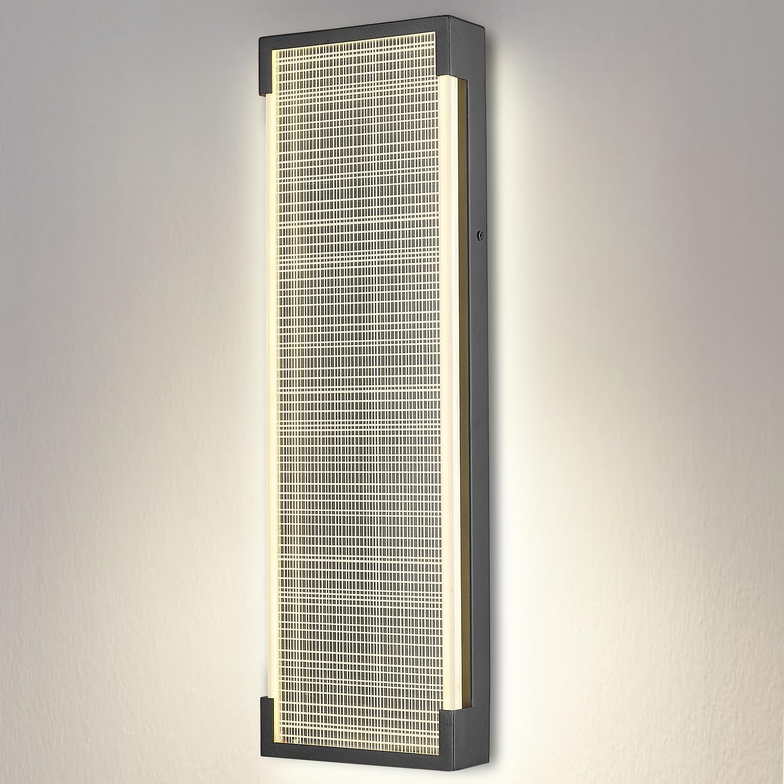 Photo 1 of Starcurin LED Outdoor Wall Light, Modern Waterproof Exterior Sconces Wall Mounted Outside Light Fixtures for House Porch, Patio, Courtyard, Garden, Aluminum and Acrylic Lamp