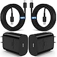2Pack 25W Super Fast Charger Type C 6ft, USB C Wall Charging and Long Android Phone Charger Cable Cord for Samsung Galaxy S24 Ultra/S24 Plus/S24+/S23 Ultra/S23+/S22 Ultra/S22 Plus/S21/Note 20/Note10+