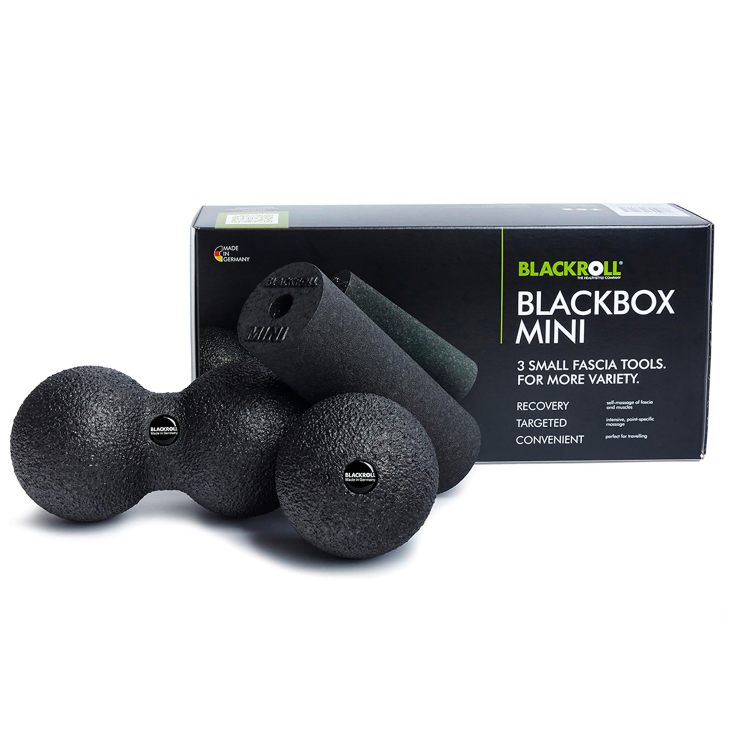 BLACKROLL® BLACKBOX - The original - Massage set - Different sets with foam tools - Self massage tools + booklet