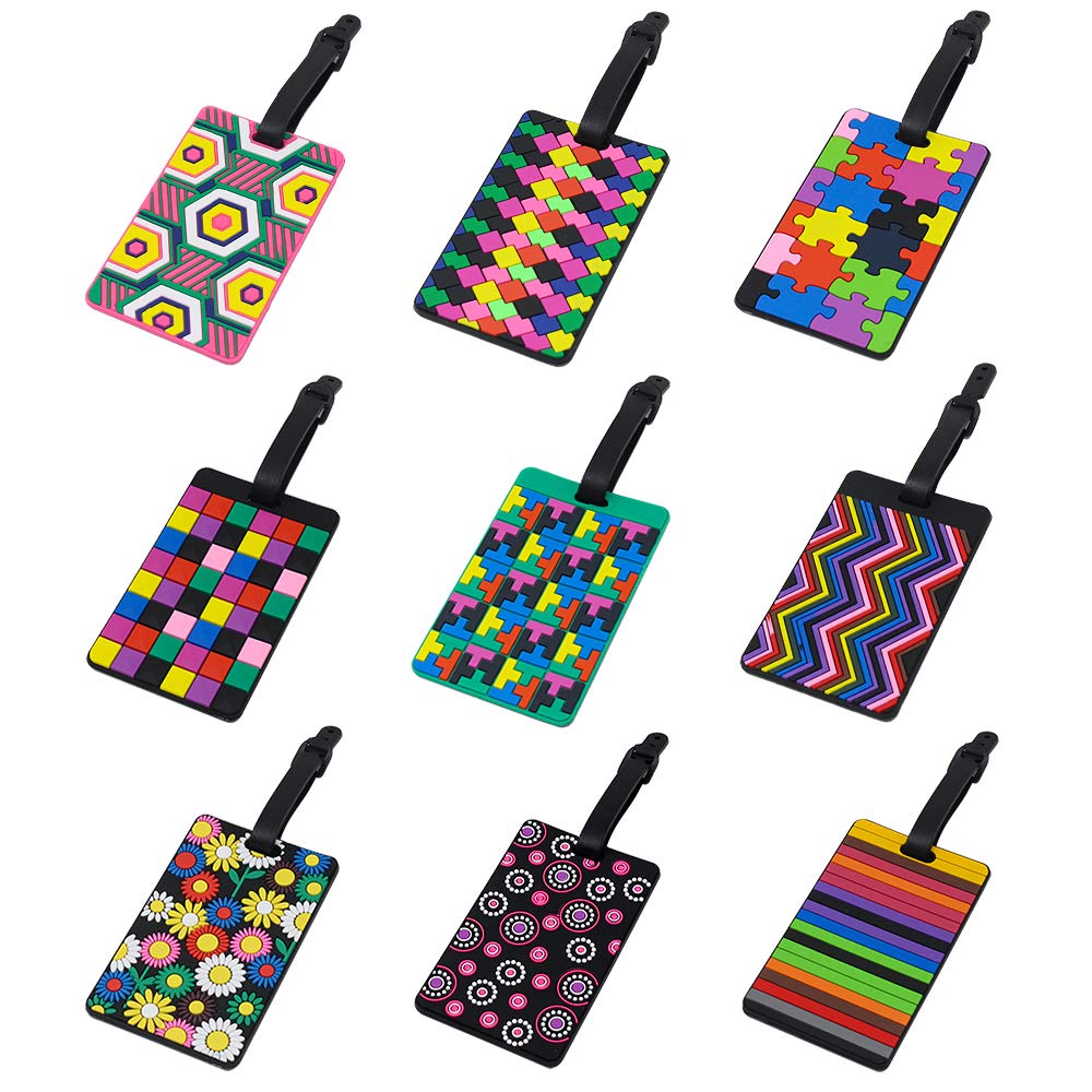 Miayon 18pcs Luggage Tags Suitcase Labels ID Tags Business ID Card Holder