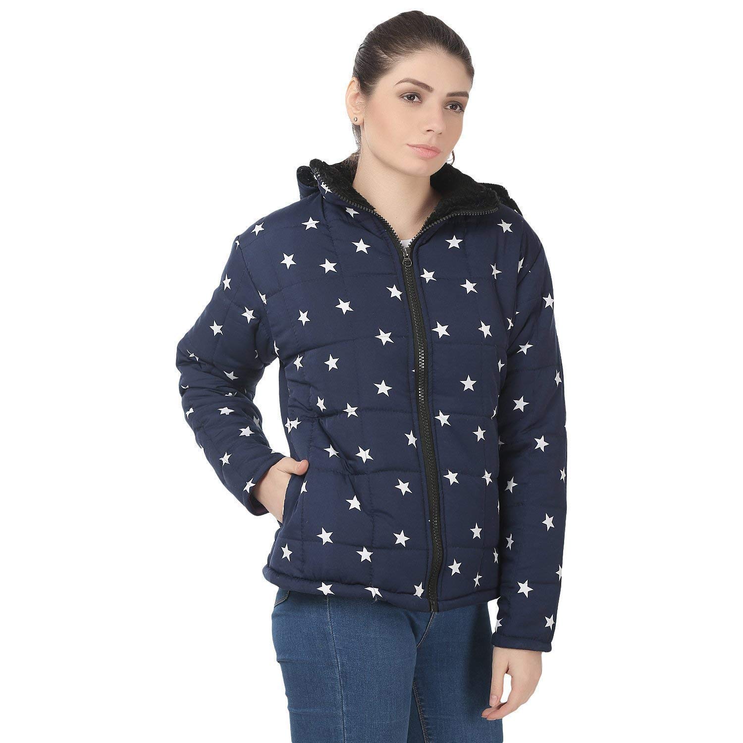 my swag women's full sleeve quilted jacket
