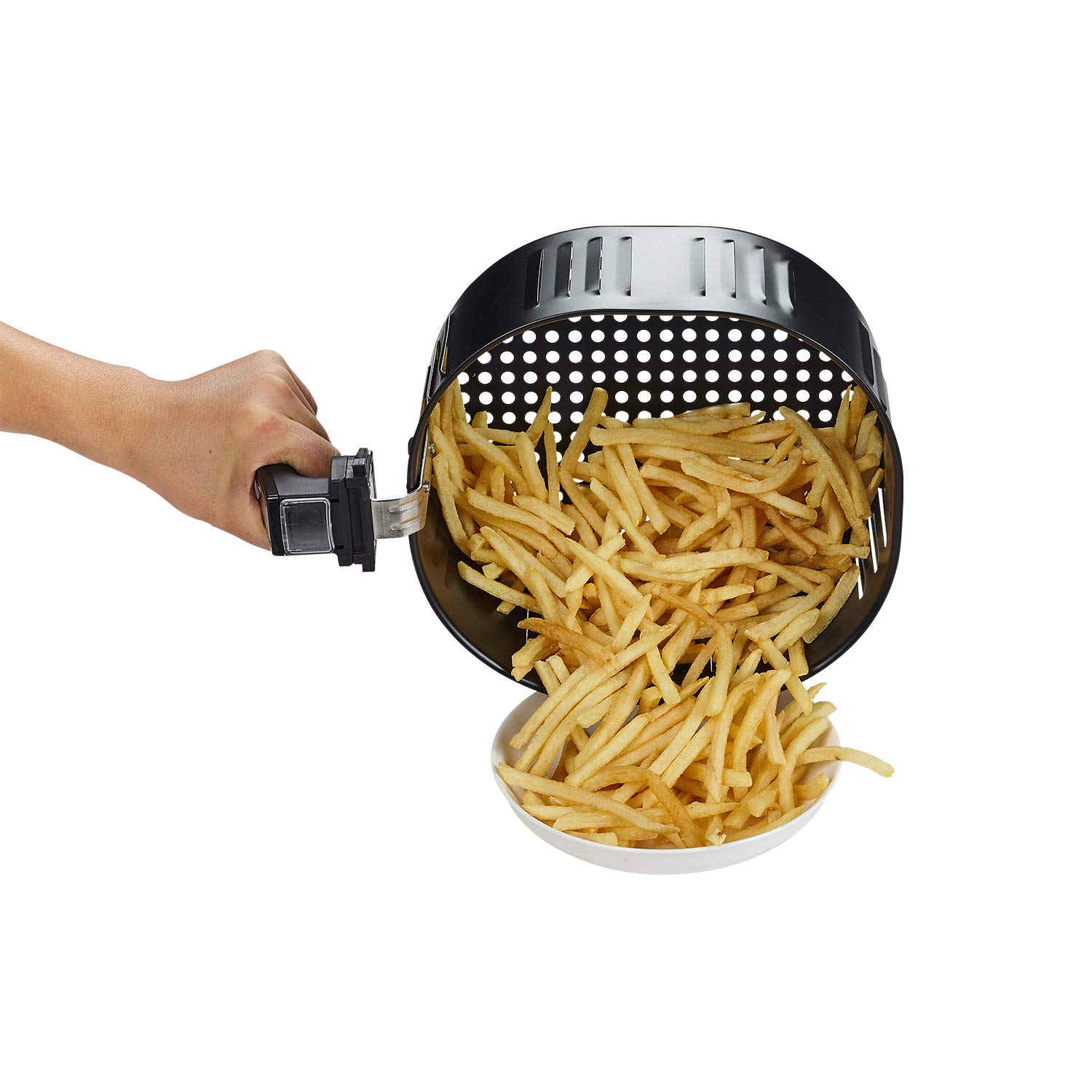 GoWISE USA Freidora de aire digital 8 en 1 de 1700 vatios, 5,8 cuartos de galón, con libro de recetas, color negro