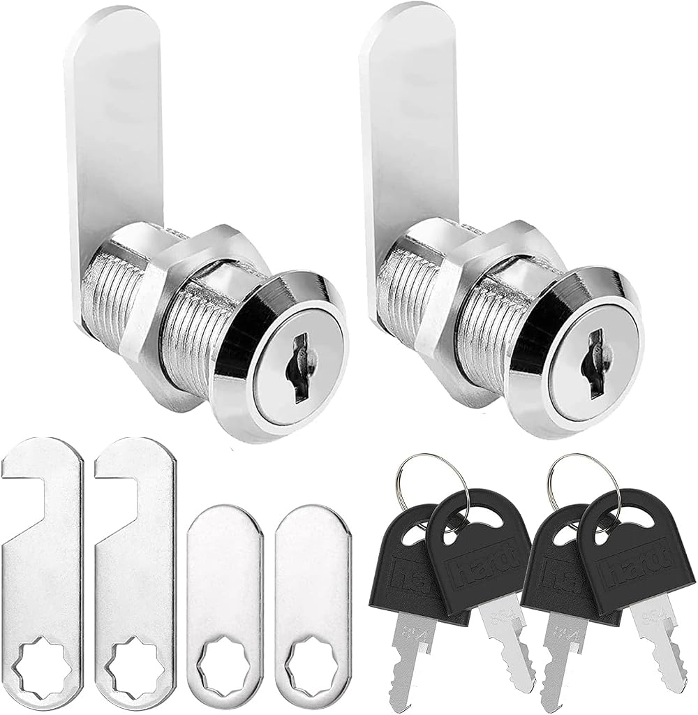 Litensh 2Pcs 20mm Security Mailbox Lock with Keys Cam Drawer Cabinet Locker