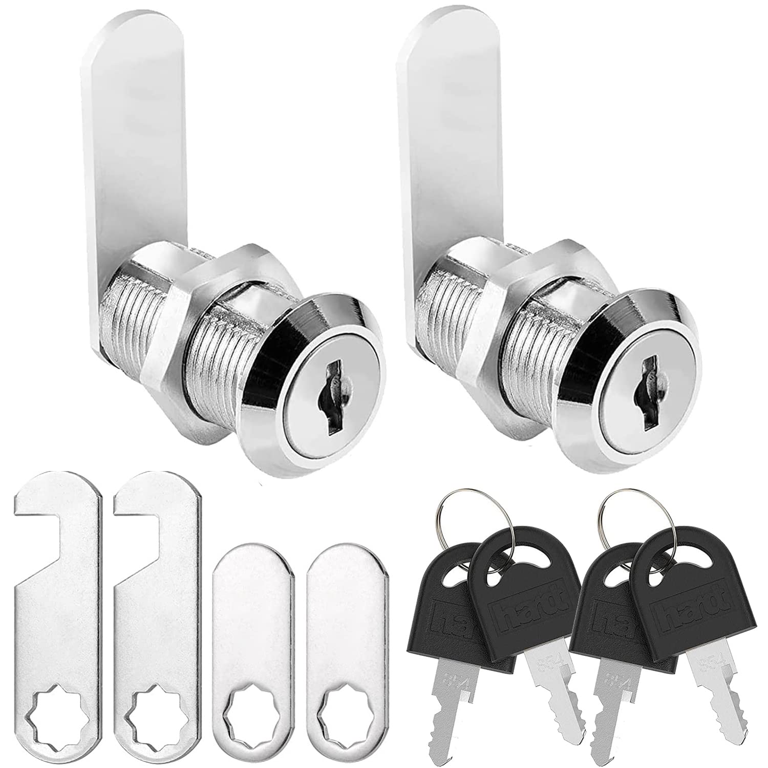 Litensh 2PCS 20mm Security Mailbox Lock, Letter Post Box Cabinet Drawer Cam Lock with Keys, Toolbox Door Cupboard Lever Furniture Locks Locker, 20mm