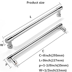 khtumeware 2 Pack 8 Inch(203mm) Polished Chrome