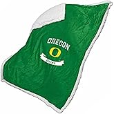 Logo Brands NCAA Printed Sherpa Throw Blanket, 50" x 60" (Oregon Ducks)