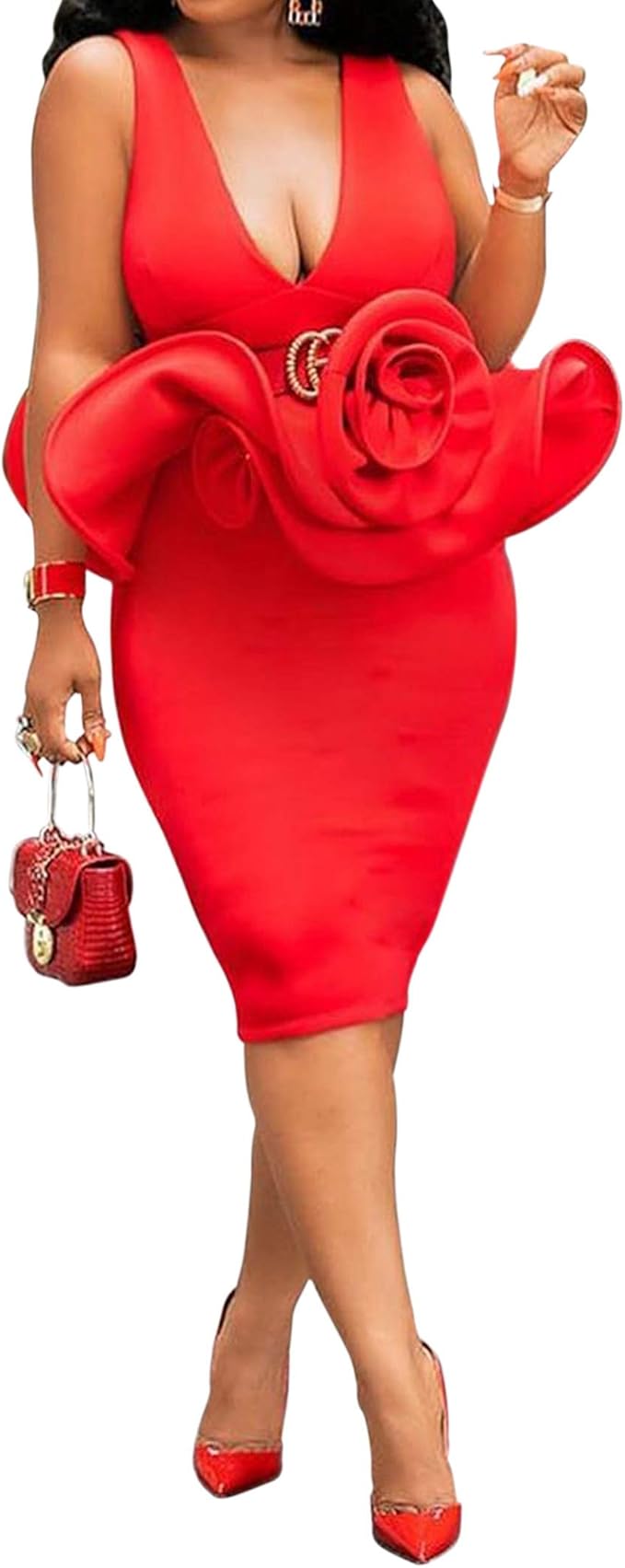 falbala bodycon dress