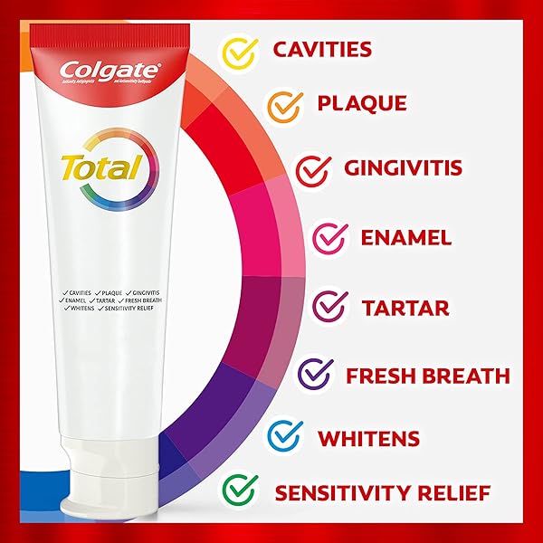 COLGATE TOTAL WHITENING TRAVEL TOOTHPASTE, MINT TOOTHPASTE FOR TRAVEL, CARRY-ON SIZE TOOTHPASTE, 1.4 OZ TUBE