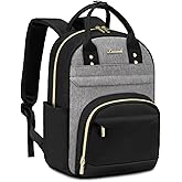 LOVEVOOK Small Backpack Purse for Women, Mini Backpack, Light Weight Cute Fashion Backpack for Work Daily Travel, Black-Grey