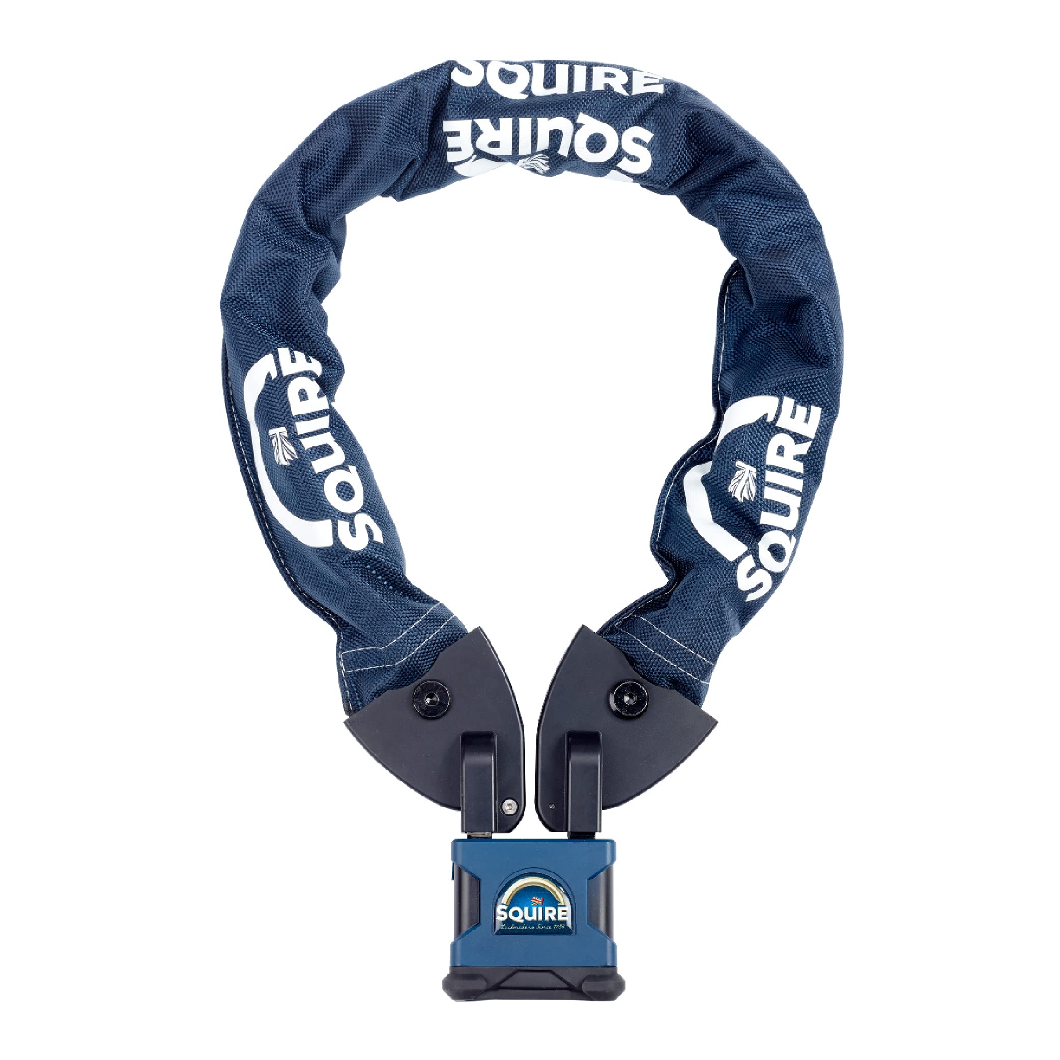 Squire Locks Stronghold IC/850: Keyed Integrated Chain Lock with Hardened Alloy Steel, 850mm Length, Restricted Section Key System, and Sold Secure Bicycle Diamond Approved