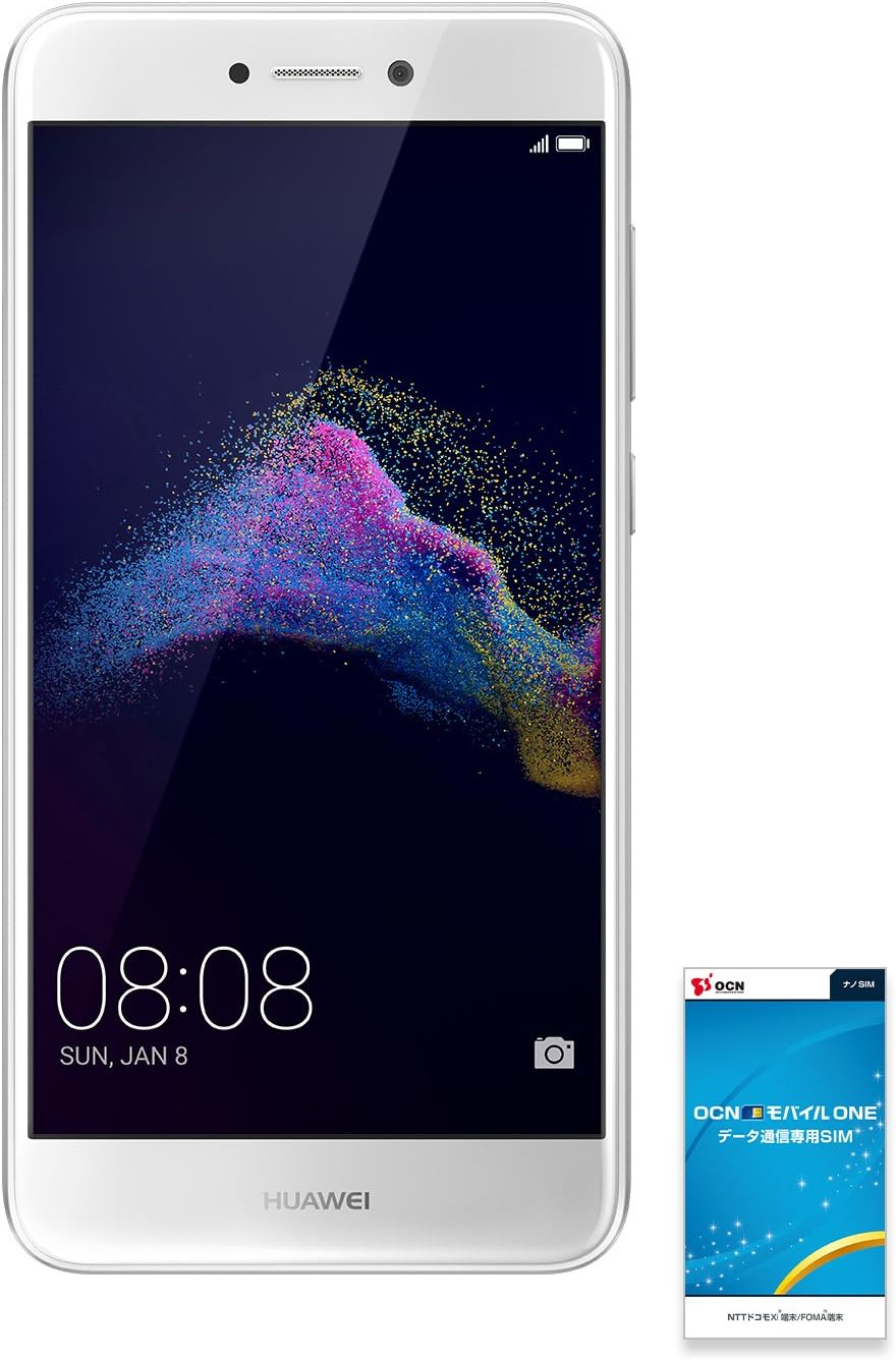 Amazon Huawei Nova Lite 格安スマホ Ocnモバイルone Simカード付 データsim ホワイト スマートフォン本体 通販