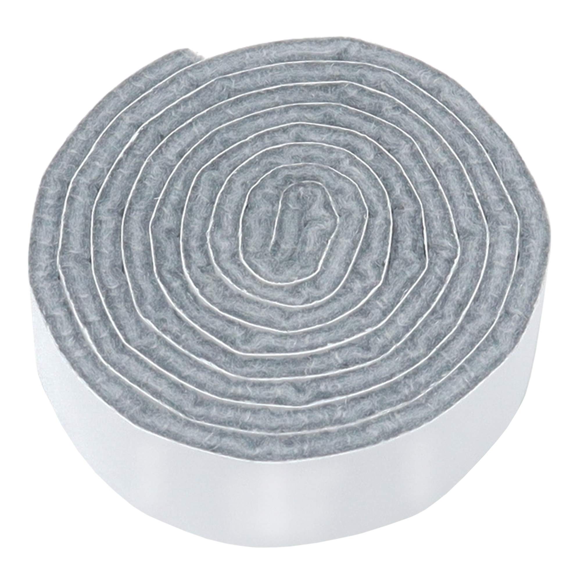 Adsamm® / 1 x self-adhesive Felt Strip/Grey / 0.75x39.37'' (19x1000 mm) / rectangular / 0.138'' / 3.5 mm thick stick-on furniture felt glides/Furniture & Chair Glides
