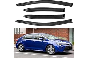 YQAUTEC Window Visors Rain Guards Shield for Toyota Corolla 2019 2020 2021 2022 2023 2024, Window Wind Deflectors Vent Shades for 19-24 Corolla Sedan