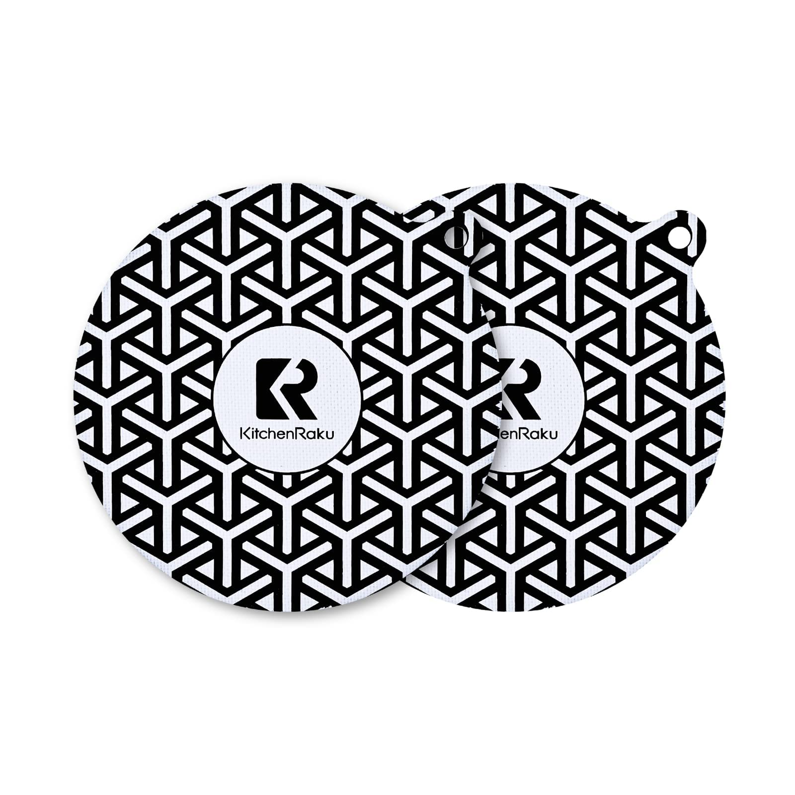 KitchenRaku Set of 2 Induction Cooktop Mat - Induction Hob Protector- (Magnetic) Cooktop Scratch Protector - for Induction Stove,Multifunctional Silicone Mats - for Air Fryer Liners (24cm)