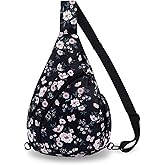 HUA ANGEL Crossbody Sling Bag for Men & Women Lightweight Waterproof Chest Shoulder Bag for Travel Hiking & Everyday Use