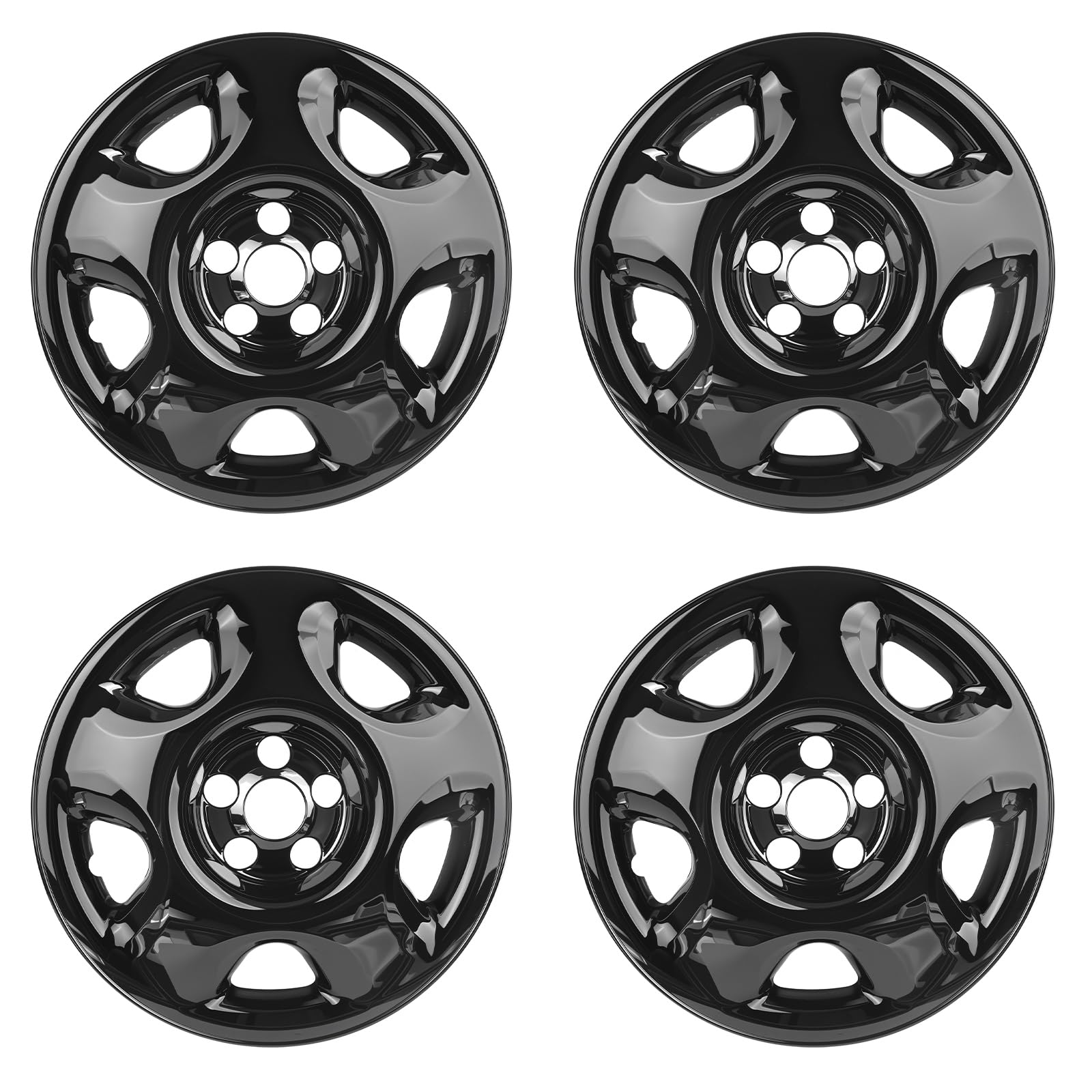 Photo 1 of TULALUX Wheel Skins Compatible with 2007-2011 Honda CRV; 17 inch; Set of 4 Pcs (Glossy Black)