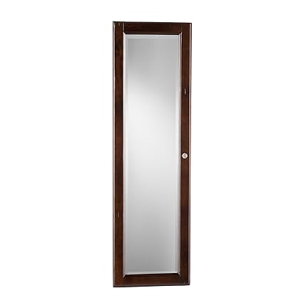 Amazon Wall Mount Jewelry Mirror Brown Walnut Kitchen & Dining