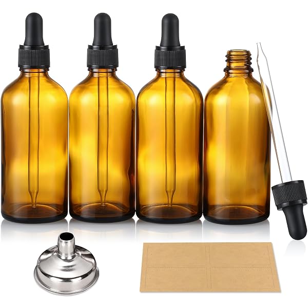 GORGECRAFT 2 Flacons à Bille en Verre de 30ml, Bouteilles en Verre