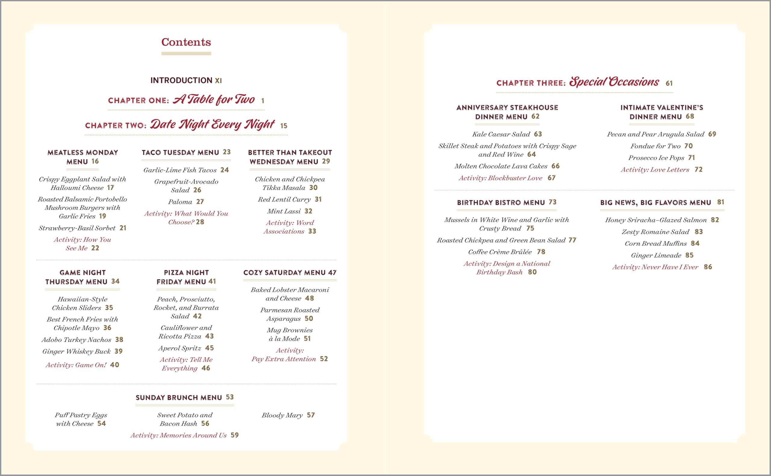 Date Night Cookbook and Activities for Couples: Recipes and Games for a Romantic Night In