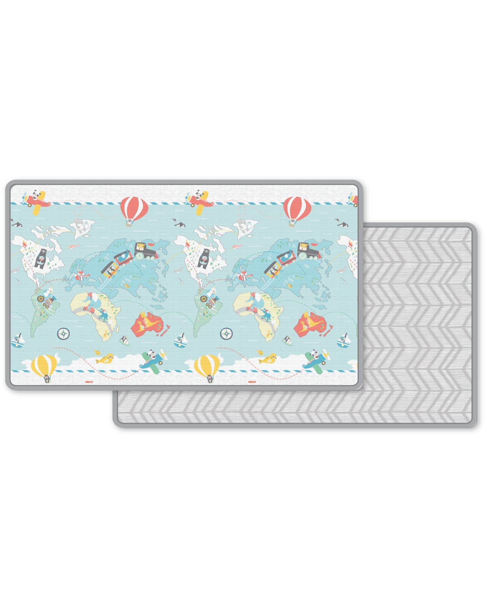 Skip Hop Reversible PlaymatLittle Travellers, Grey