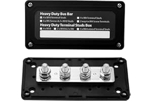 IZTOR 12 24 48V 300A Heavy-Duty Bus bar Box Power Distribution Block Nickel Plated Brass Buss Modular Design BusBar Buss Box 