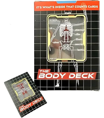 The Body Deck Transparent Anatomy Playing Cards - 3D Educational Plastic Cards For Medical Students