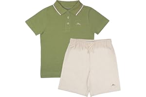 Tommy Bahama Boys Short Sleeve Classic Polo Shirt & Elastic Waist Shorts Set, Casual 2-Piece Back to School Outfit for Kids
