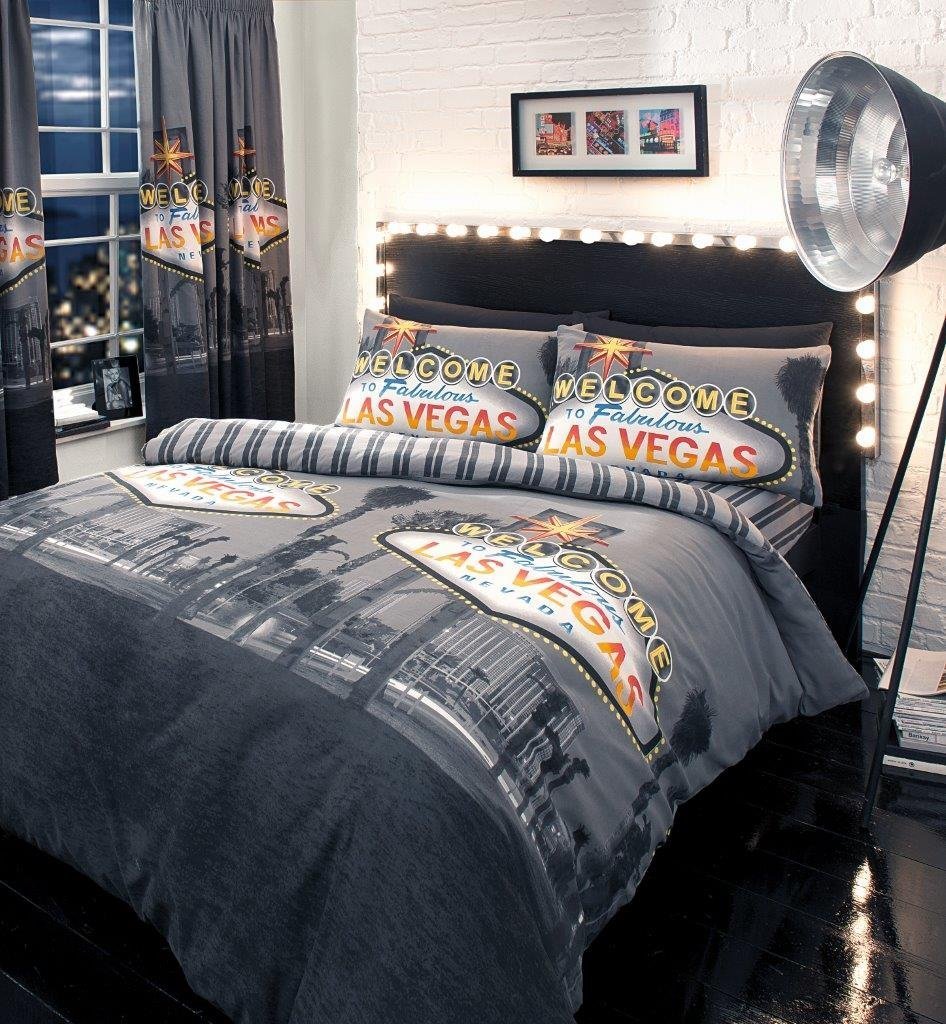 Bettwasche Set Fur King Size Betten Schwarz Motiv Las