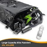 ROCKBROS 25-32L Waterproof Bike Pannier Bag Rear Rack Carrier Bag Black view 4