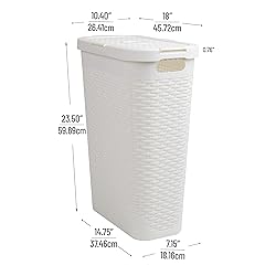 Mind Reader 40L Slim Laundry Hamper, Clothes