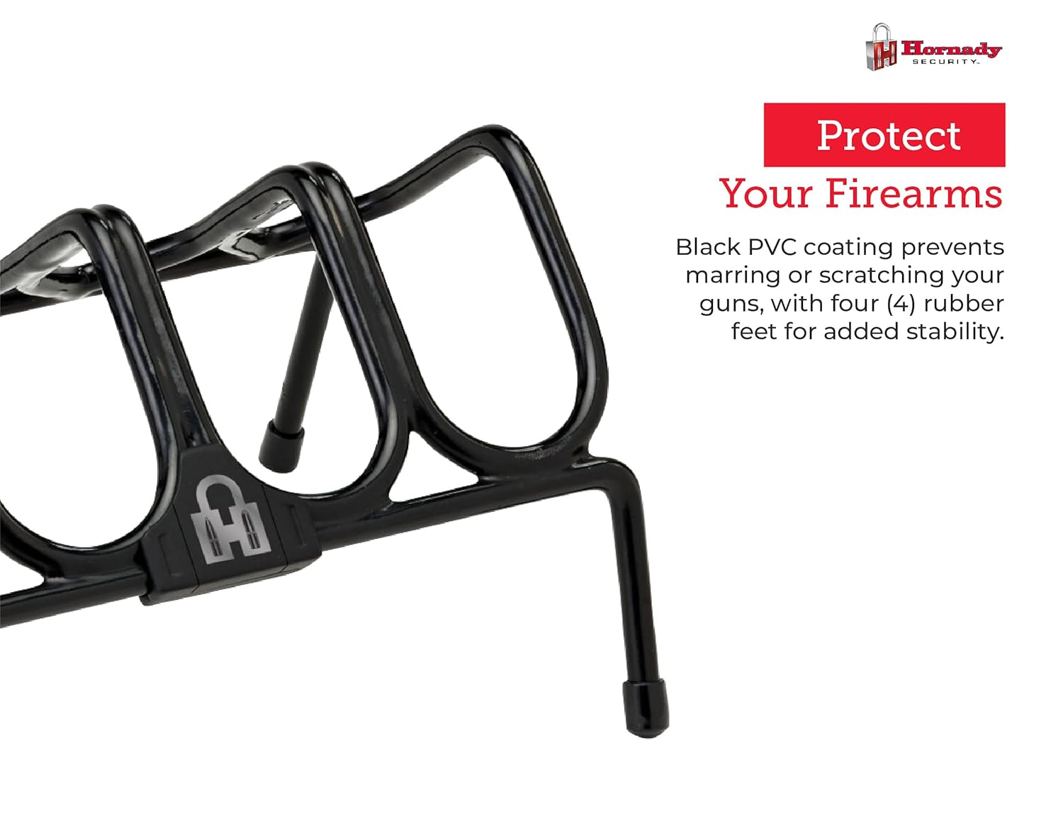 Hornady Pistol Rack for Gun Safe, Holds 4 Handguns – Gun Stand for Handgun Storage and Organization, for Pistols and Revolvers – Scratch-Resistant with Non-Slip Feet – Maximize Gun Safe Space: Industrial & Scientific