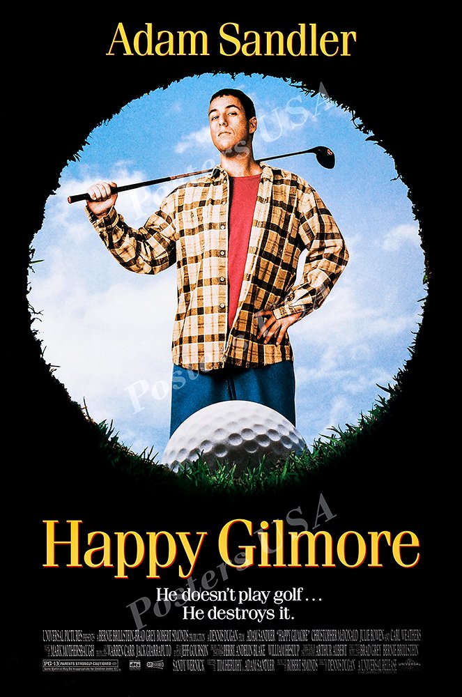 Posters USA - Happy Gilmore Movie Poster GLOSSY FINISH - MOV511 (24" x 36" (61cm x 91.5cm))