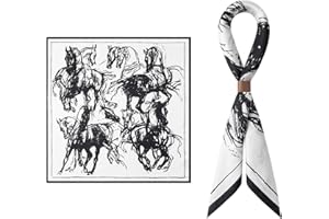 SHIROUYU Men's 100% Mulberry Silk Square Scarf 21"x21" - Lightweight for Business/Wedding/Casual, With Gift Packed