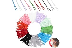 200 PCS Practical Elastic String Cord Bands-1/4 inch Multi Color Adjustable Buckle Elastic Bands(20cm Long Each Band) for Sew