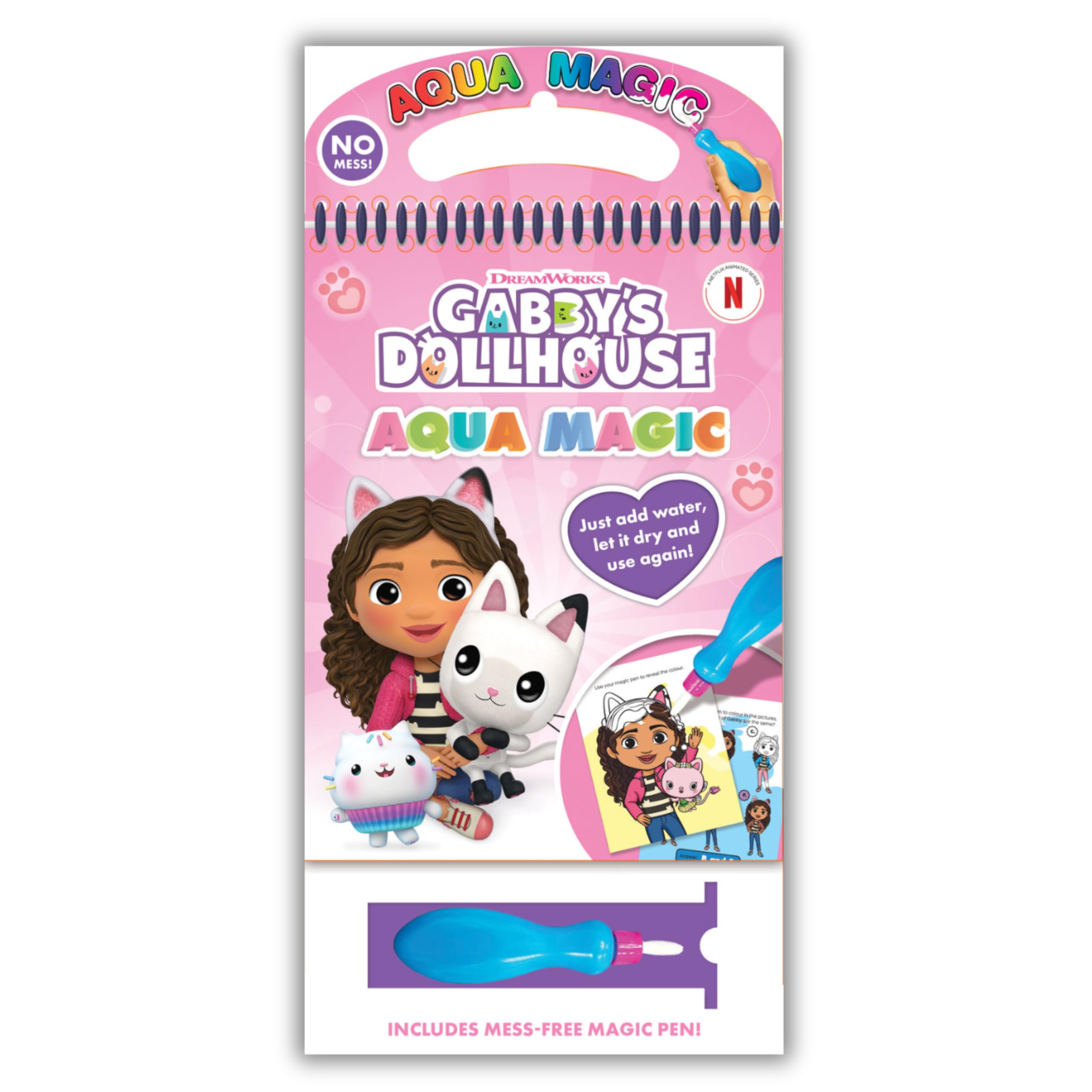 Gabbys Dollhouse Toys UK -Aqua Magic, Water Colouring Books for Children