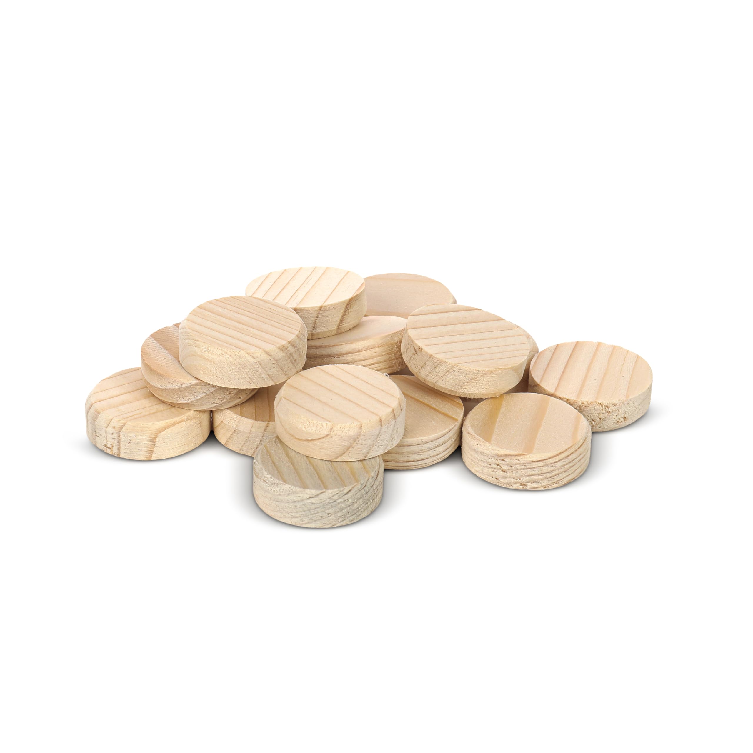 Tolux Wooden Plugs 30 mm, Wood Screw Cover, Wooden caps for Sealing Knot, Drill Holes and Wood Defects. Size 30 x 9 mm, 15 pcs
