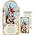 Trendzeen San Miguel Arcangel Cuadro - Spanish Archangel Michael Plaque, Laminated St Michael The Archangel Prayer Card - Oracion San Miguel Arcangel For Home Decor - 2 Items