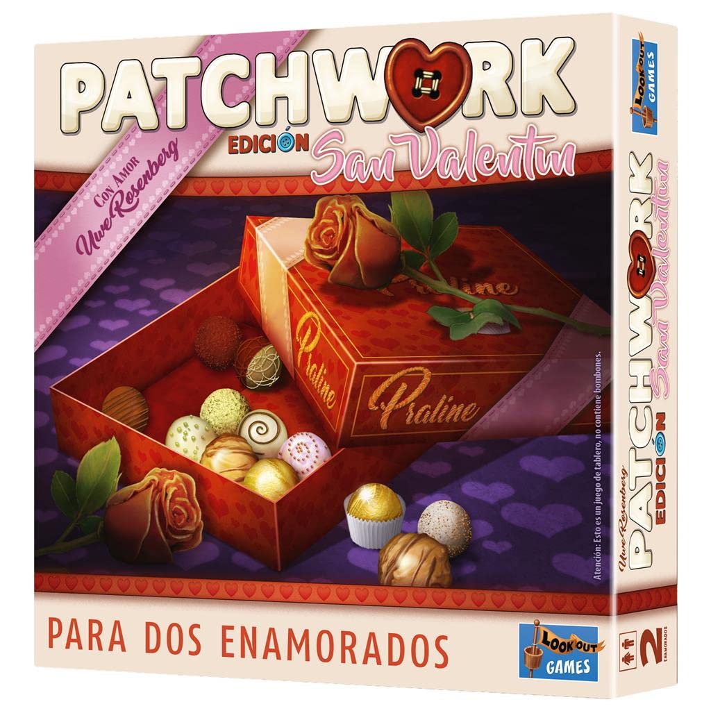 Lookout Games Patchwork Valentine's Day - 2 Player Board Game, Age 8+