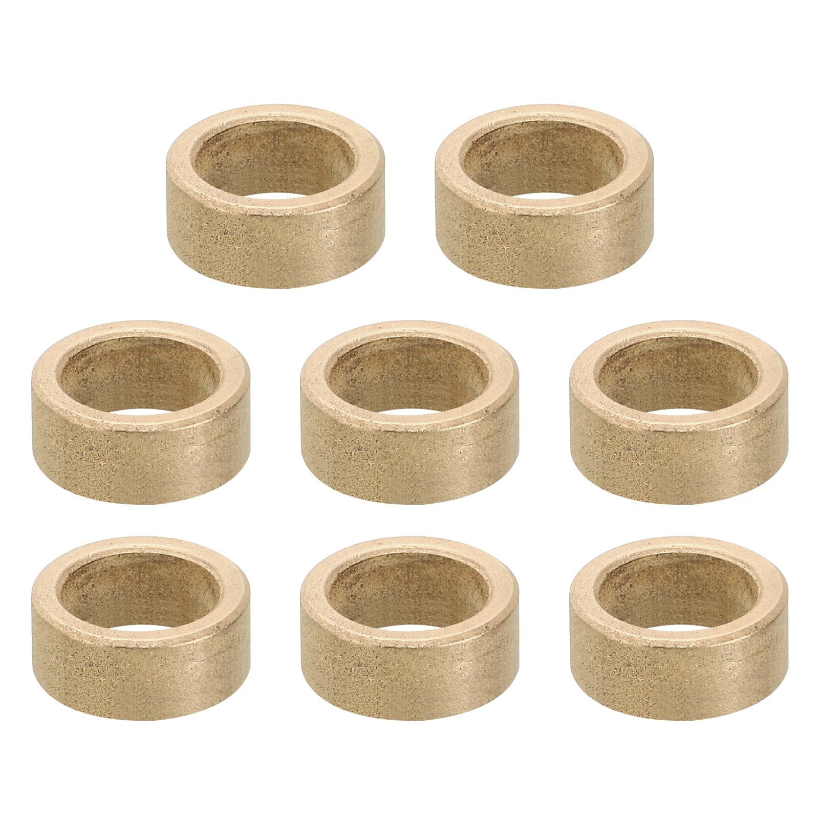 PATIKIL M10 Brass Spacers, 8 Pcs Metal Spacer Brass 10mm ID x 14mm OD x 6mm L Brass Spacers Screw Standoff for 3/8 Inch or M10 Screw