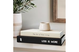 Braveriky Decorative Books for Home Decor - Fake Books for Decoration - Set of 2 Linen Faux Book for Coffee Table Room Booksh