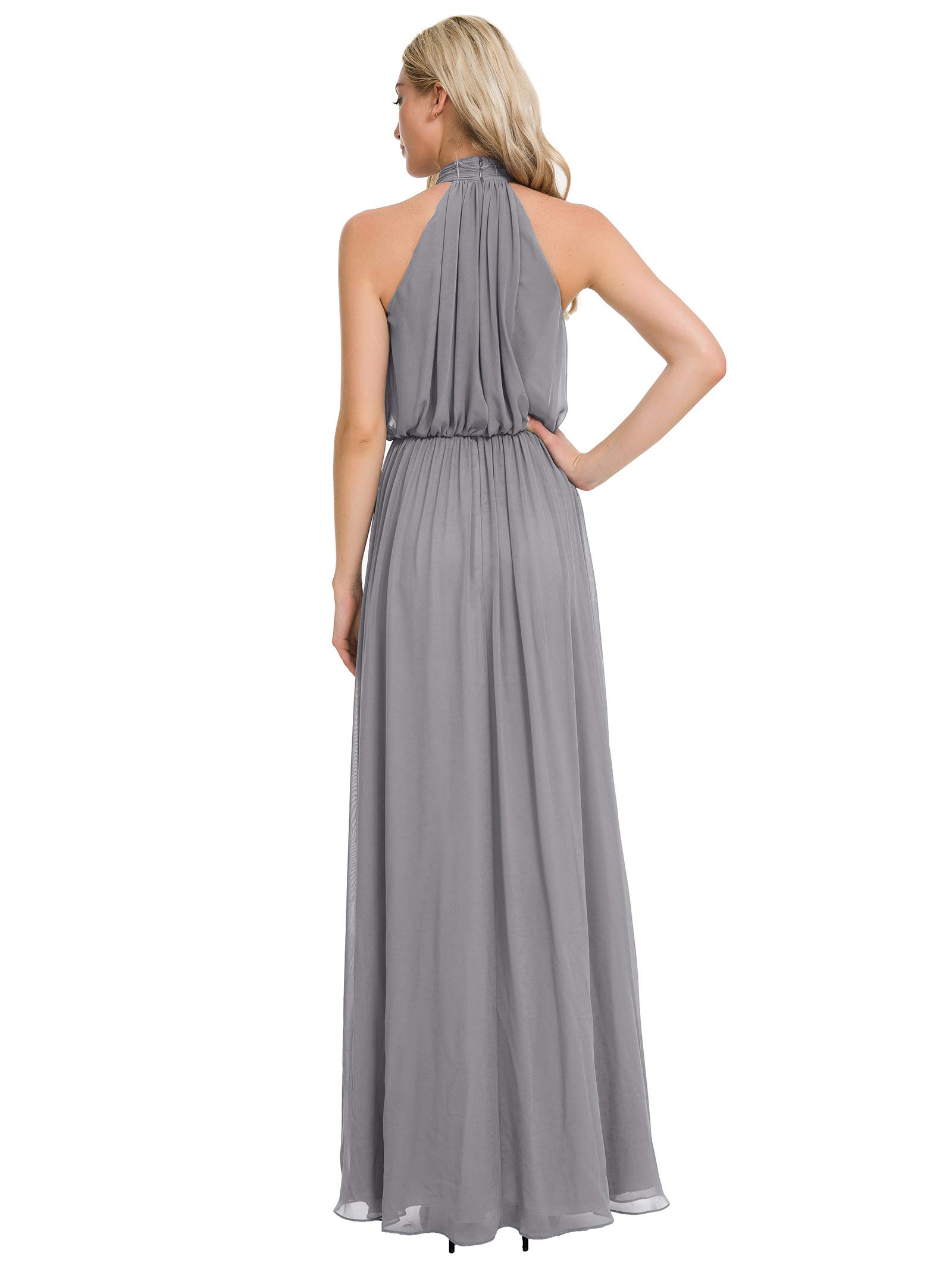 steel gray formal dress