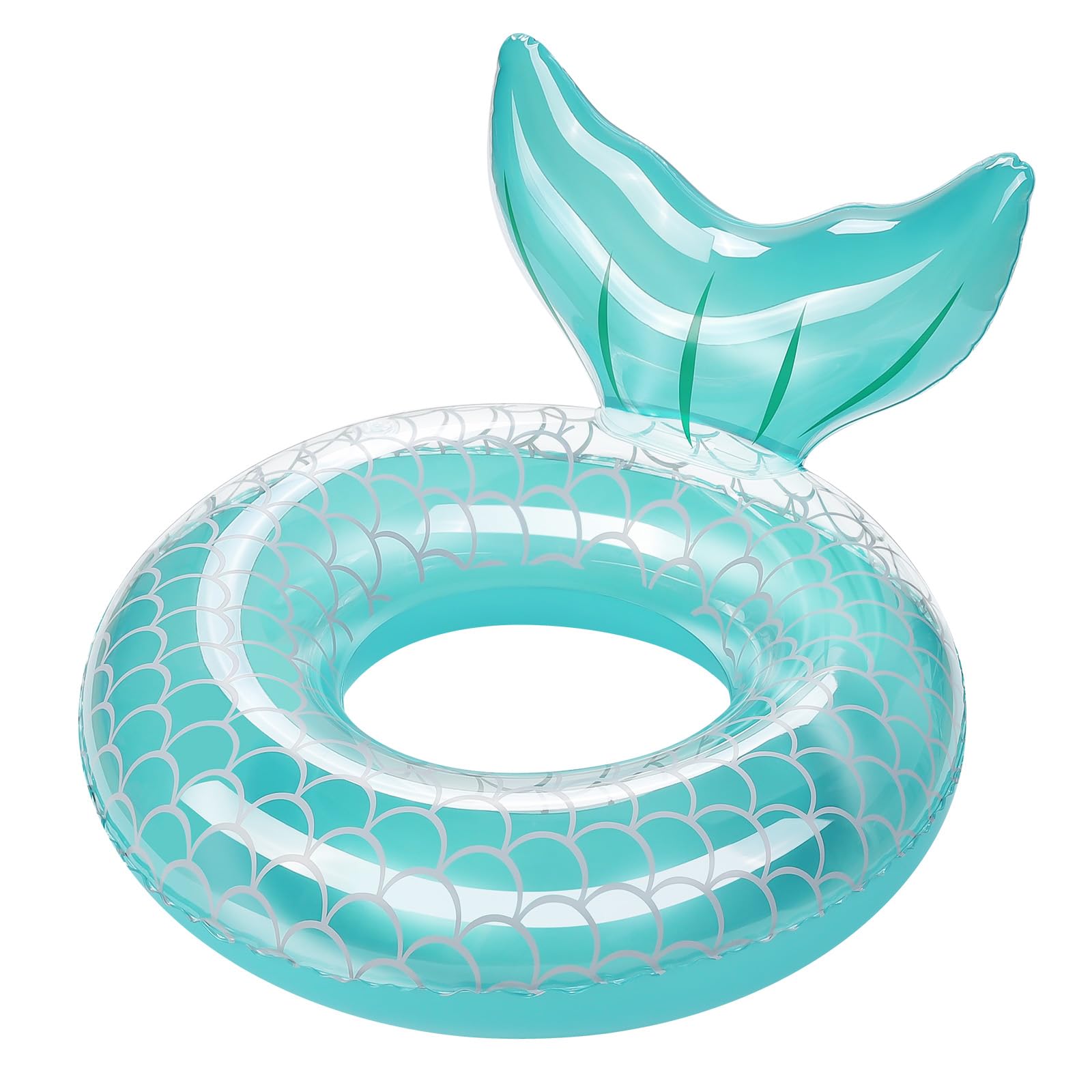 HeySplash Pool Inflatables for Kids, Mermaid Inflatable Pool Toys Rubber Ring, Cute Swimming Float Tube, Robust Summer Water Fun Beach Party Pool Decorations Floaties Toys for Toddler Children Adults