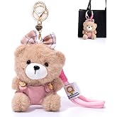 YILANFULL Cute Key Chain Plush Bear Bag Charm Teddy Bear Keychain Gift For Handbag,Purse, Backpack, Car Keys