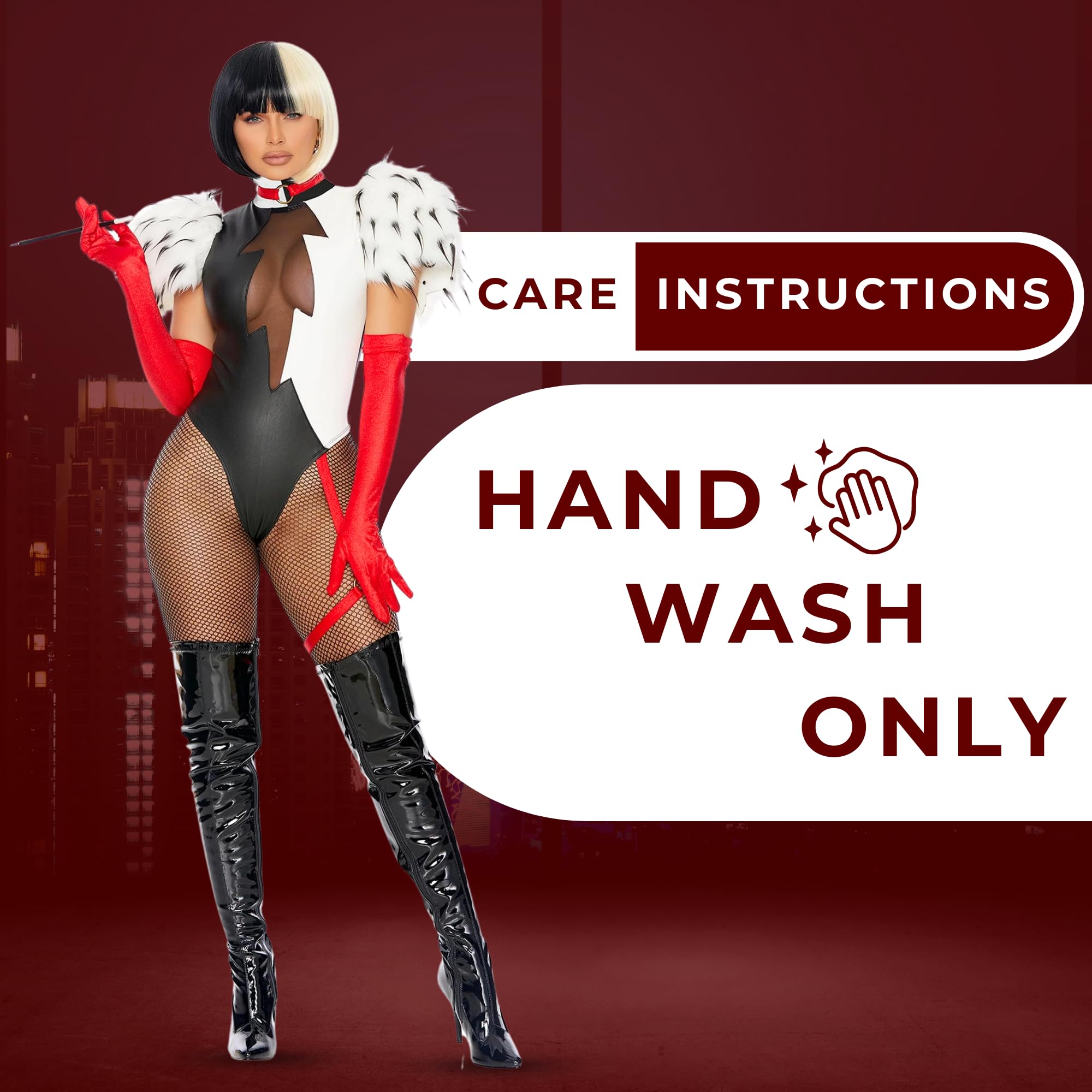 Forplay womens 3pc. Movie Villain Character Costume