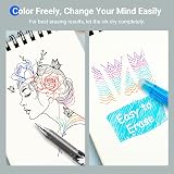 KERIFI Rub Out Pens 0.5mm Erasable Gel Pen 8 Colors with Eraser view 5