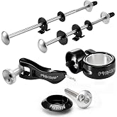 Pinhead Bicycle Locking Skewer Set, 4 Piece | Secure Bike Lockset Kit | 4-Piece Skewers &amp; Top Cap with Key