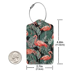 Docsckus 4 PCS PU Leahter Luggage Tag with